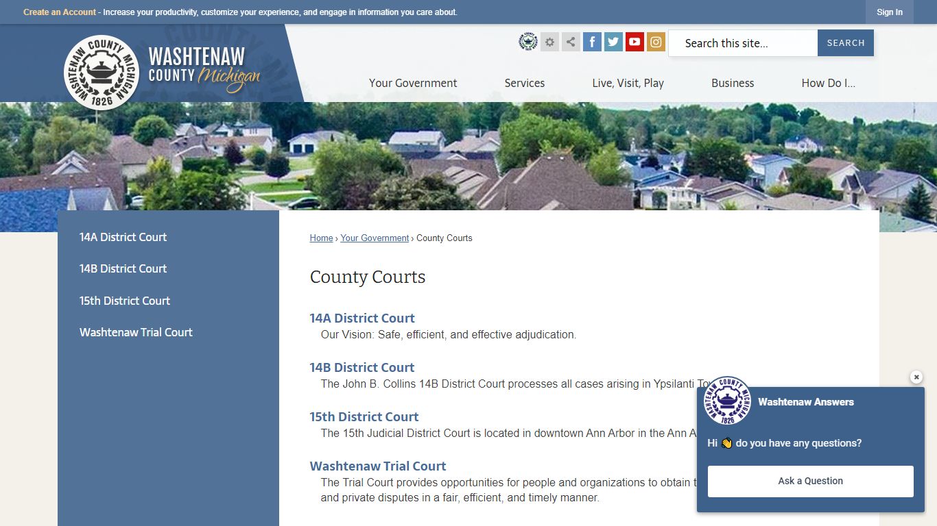 County Courts | Washtenaw County, MI